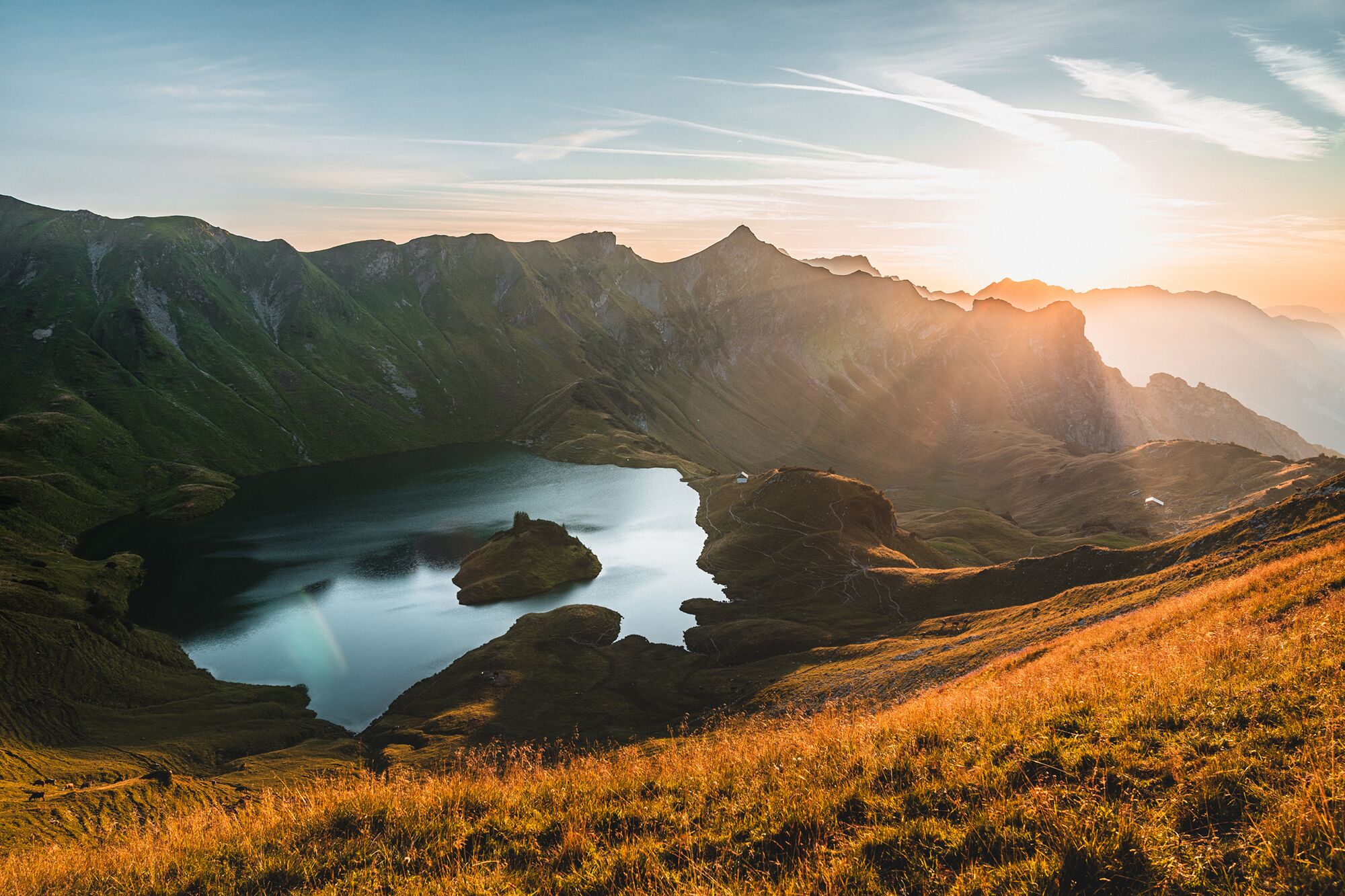 Sonnenuntergang am Schrecksee bei Hinterstein